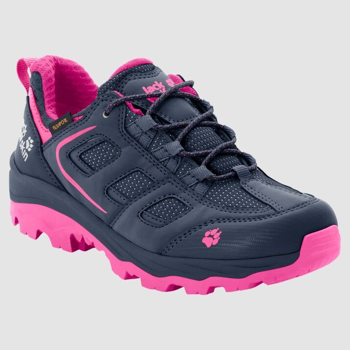 Jack Wolfskin Kids Vojo Texapore Low Hiking Shoes Blue/Pink 873260MPH